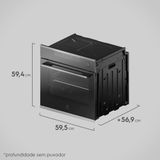 Forno de Embutir Electrolux Elétrico 72L a Vapor com FoodSensor Preto (OE8ES) 220V