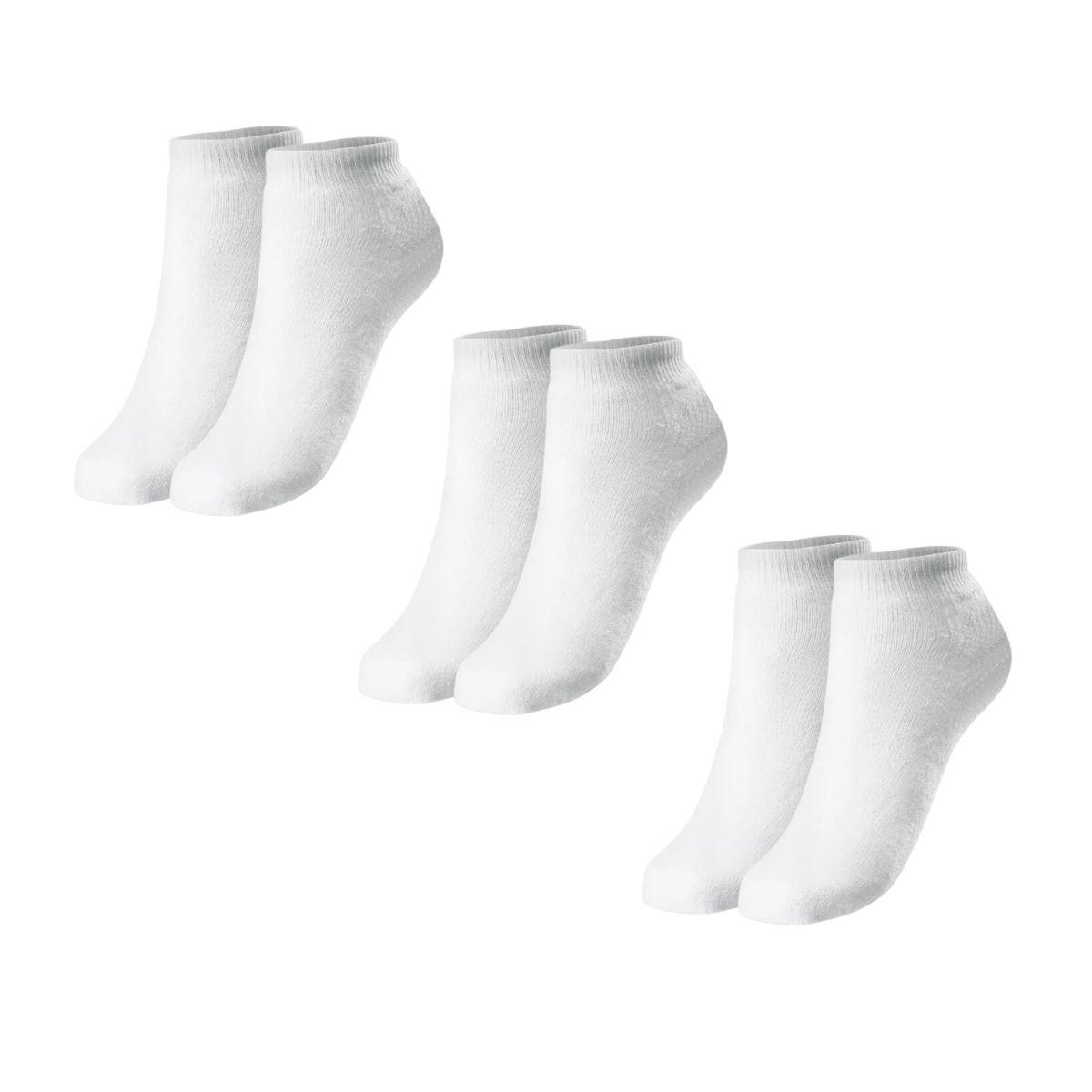 Meia Sapatilha Soquete Masculina Branca 39 Ao 44 Kit 3 Pares