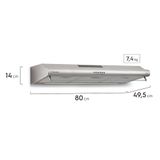 Depurador de Ar de Parede Electrolux 80cm Inox com Filtro Lavável e Máscara Captadora de Ar (DE80X) 127V