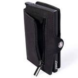 Porta-cartões Tipo Carteira E Bolsa Limited Slim Black Vegan Leather