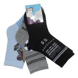 Meias Para Crianças: 12 Pares De Algodão, Cores Variadas, Tamanho 26-3