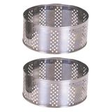 Kit 2 Formas Vazadas Para Queijo Frescal Inox 500g Zatti