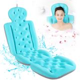 Almofada De Banho Voxor De Corpo Inteiro Para Banheira Com Saco De Roupa Suja Azul