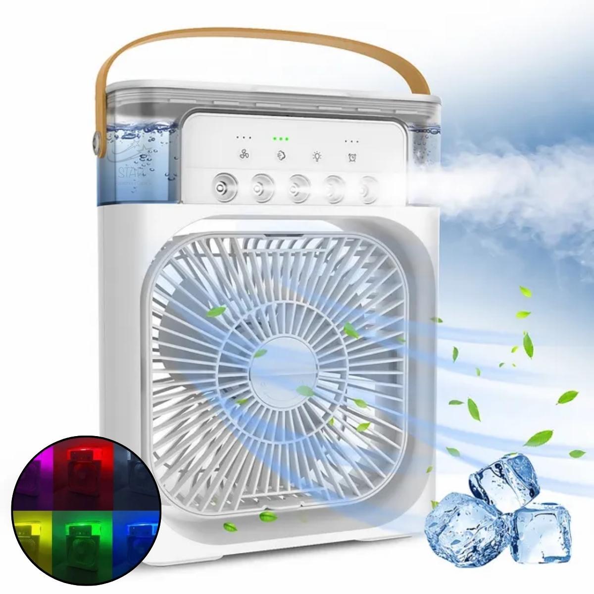 Climatizador Ventilador Umidificador Branco 600ml 3 Veloc.