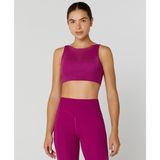 Top Feminino Alto Giro Reto Bojo Tule Fitness 2412514 Roxo G