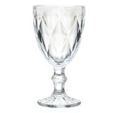 Taça Modelo Diamante Transparente Em Vidro - 240ml