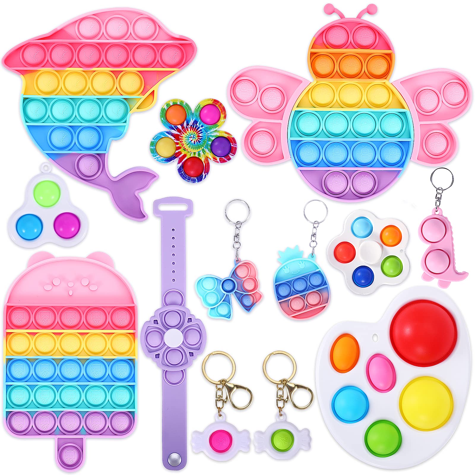 Pacote De Brinquedos Fidget Saeuyvb 13 Unidades Para Meninas - Conjunto De Brinquedos Sensoriais