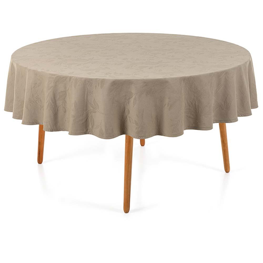 Toalha De Mesa Redonda 170cm Katherine - Karsten Taupe