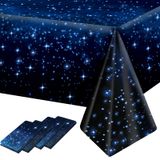 Toalha De Mesa Joyberg Space Plastic Galaxy 137x274cm, Pacote Com 4
