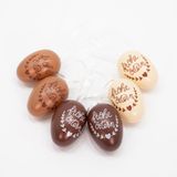 Kit 36 Ovos De Páscoa Pendente Marrom Enfeitado Decoração