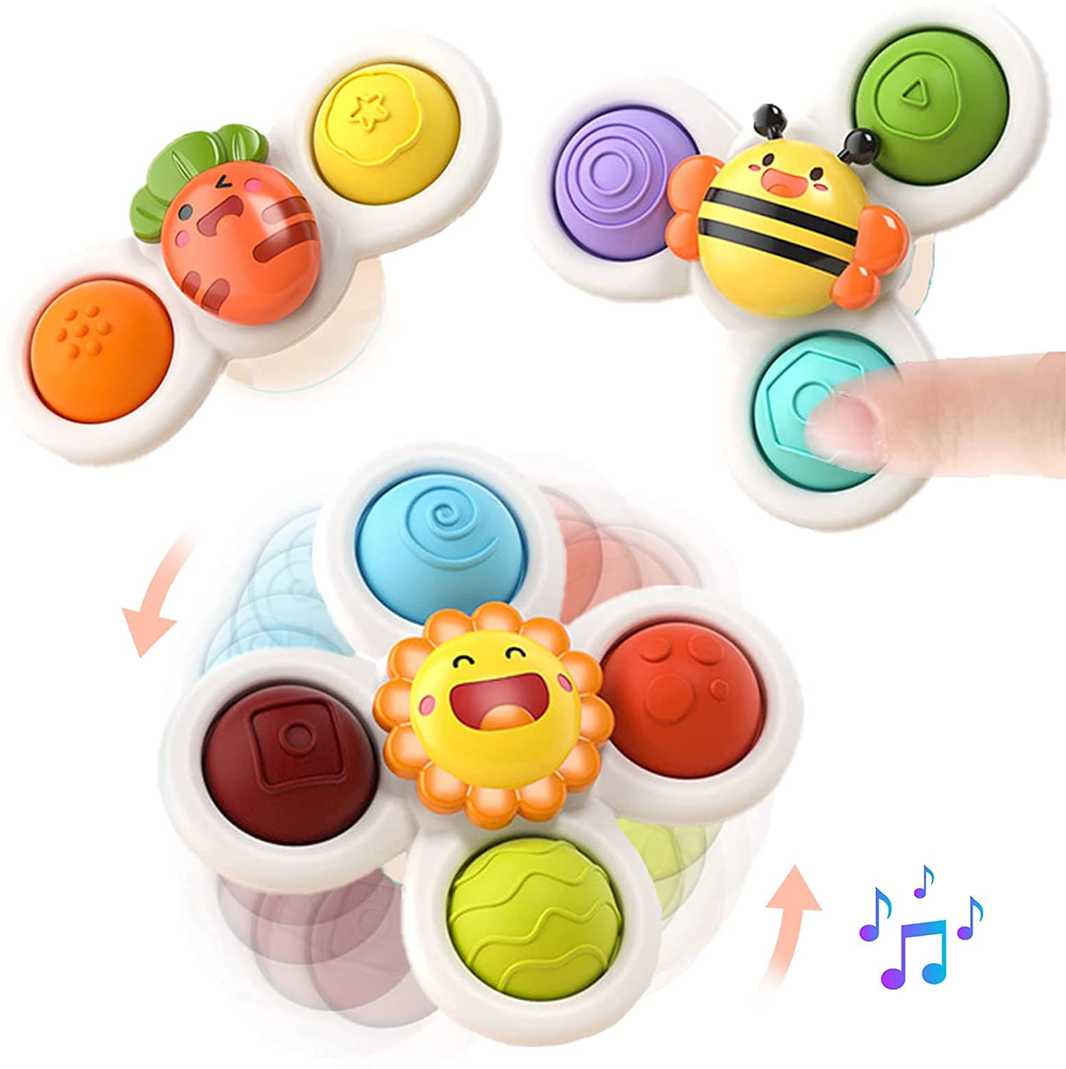 Fidget Brinquedos Bebês Brinquedos Sensoriais Ventoso Copo De Banho Brinquedos De Banho Brinquedos Girando Top Para Crianças Crianças Crianç