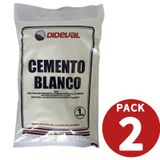 Cimento Branco Dideval De 1 Kg, Pacote Com 2