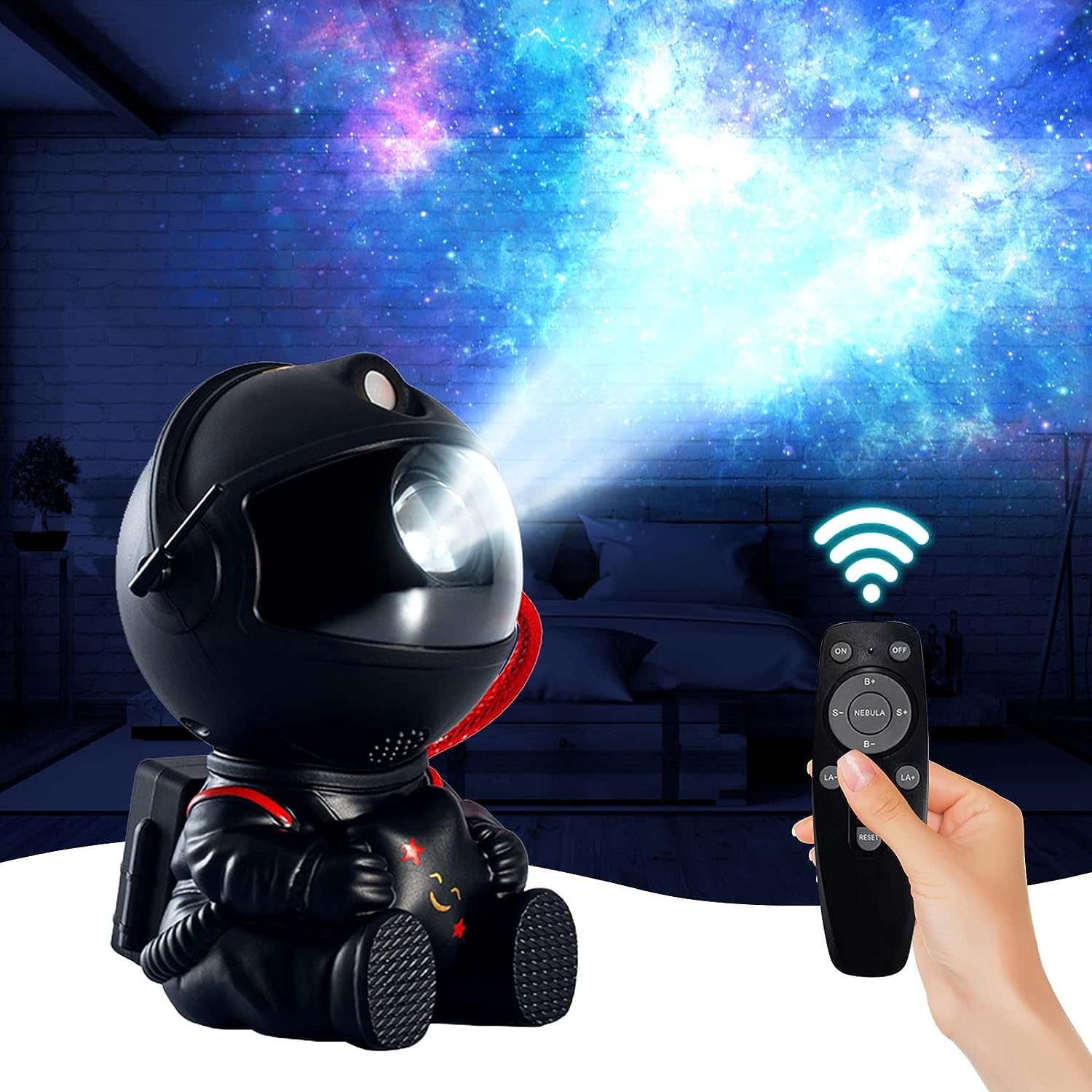 Star Projector Galaxy Night Lights Astronauta Projetor Com