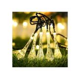 Solar Garland Fairy Drops 30 Led De 7 M Com Painel Solar, Pacote X2