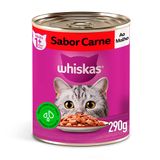 Ração Úmida Whiskas Lata Gatos Adultos Carne Ao Molho 290g