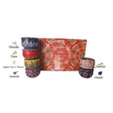 Conjunto De Velas Perfumadas, Pacote De 6 Com Flores Secas