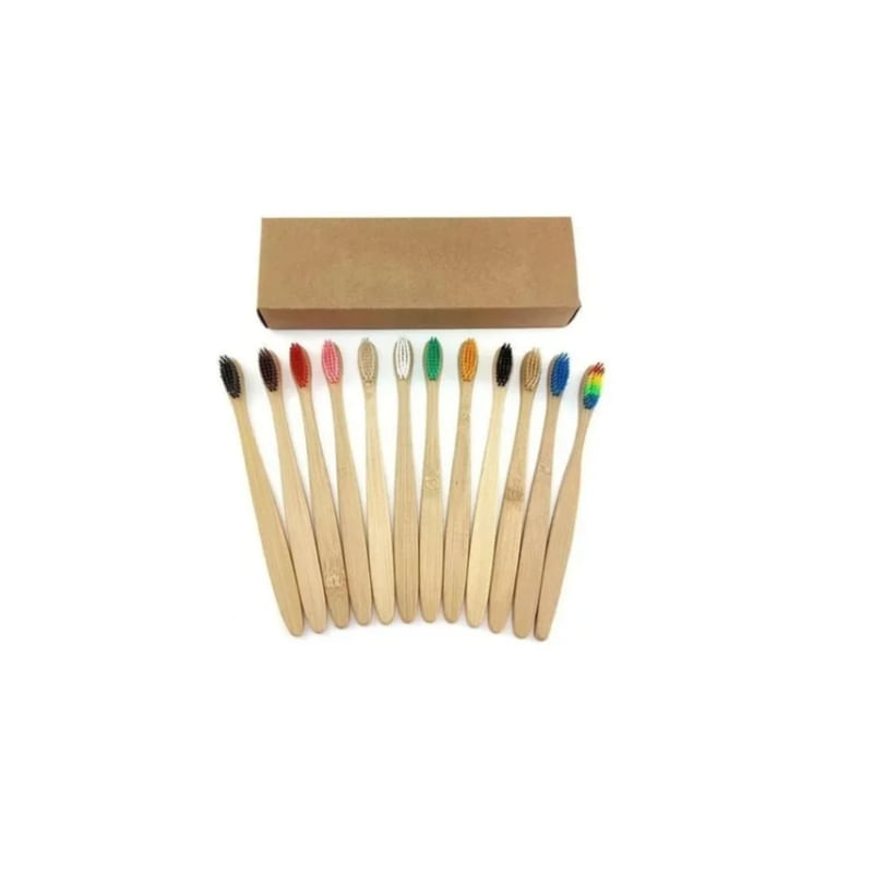 Escova De Dentes Bamboo Adult 10 Unidades Com Caixa Individual