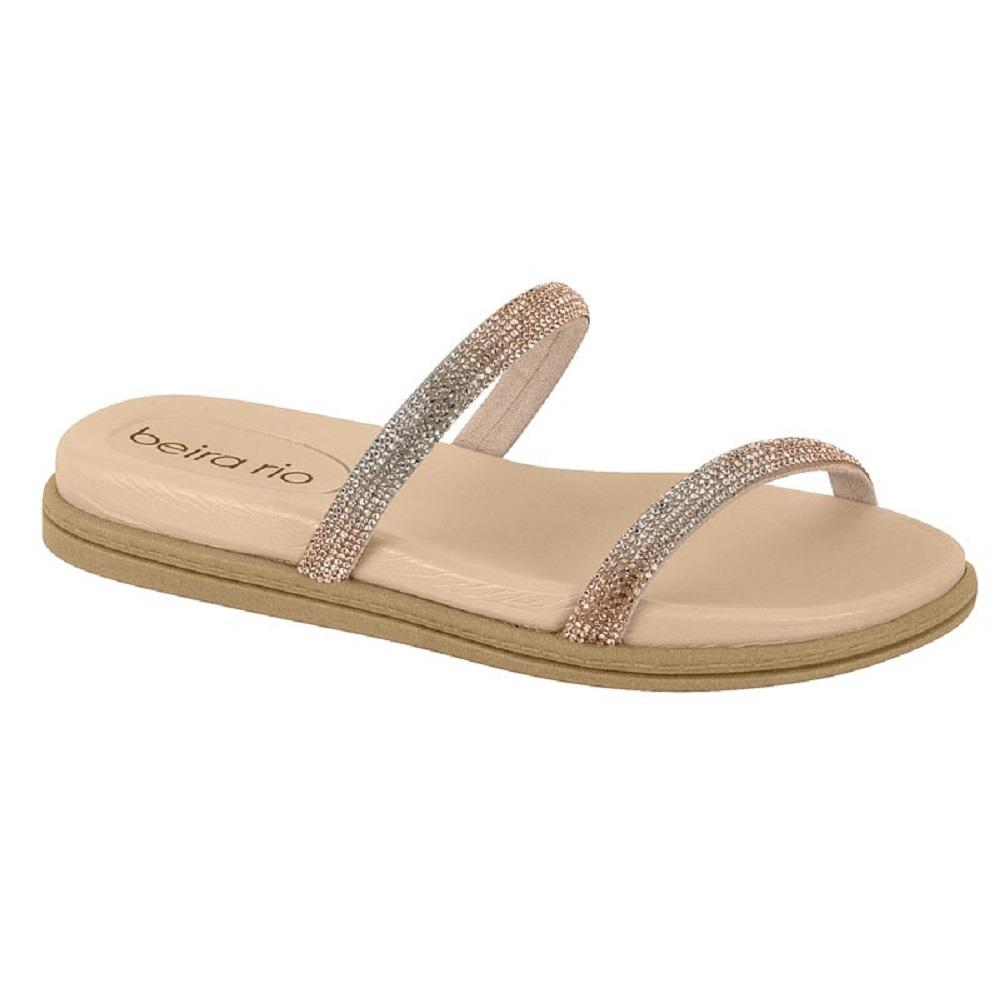 Sandalia Beira Rio Tira Pronta Camurca Ref 8488.105.26364.94395 Camel/cristal 039