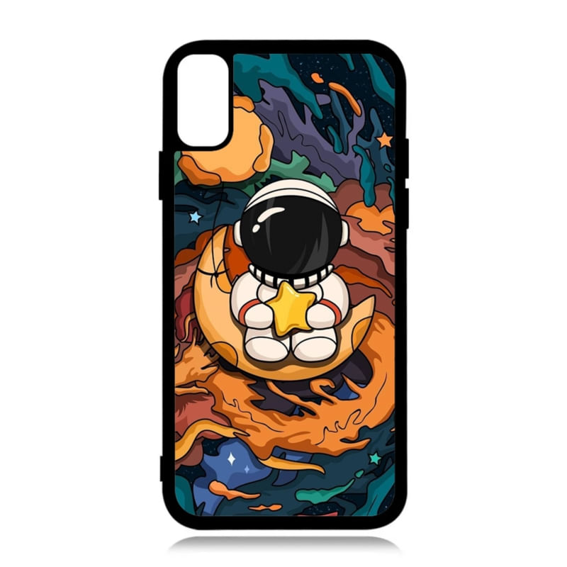 Capa Para Iphone X/xs Design 73 Antidetonante Em Tpu/alumínio Preta