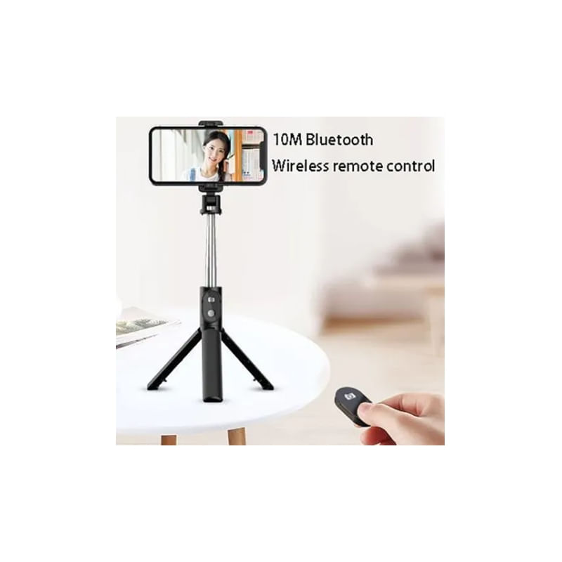 Tripé Portátil Telescópico Bluetooth Selfie Stick