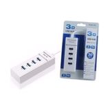 Adaptador Usb 3.0 Hub 4 Portas Em 1 De Alta Velocidade Branco