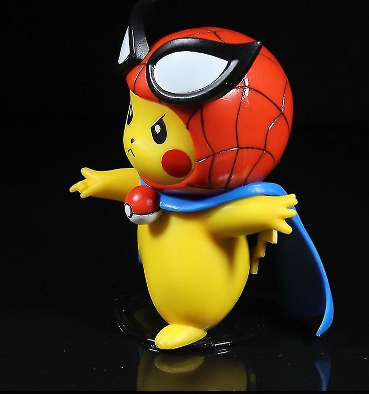 Marvel Vingadores Vermelho-homem-aranha Homem De Ferro Pikachu Figura Cos