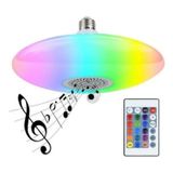 Alto-falante Bluetooth Ufo Rgb Led E27 Com Controle Remoto