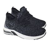 Tênis Esportivos De Corrida Adomicilies 3207 Femininos Preto/cinza