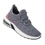 Tênis Esportivos De Corrida Adomicilies 3206 Femininos Cinza/rosa