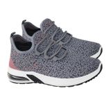 Tênis Esportivos De Corrida Adomicilies 3206 Femininos Cinza/rosa