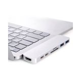 Adaptador Tipo C 7 Em 1 Para Macbook Pro Silver