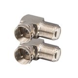 Adaptador M/h F Para Tv Rg6 75-5 Pacote De 2 Unidades
