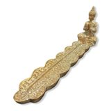Porta-incensos Dourado Com Figura De Buda Em Poliresina 20,5 Cm