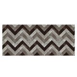 Passadeira Antiderrapante Tropical Em Rolo 43cm X 15m Zigzag Mármore Marrom Kapazi