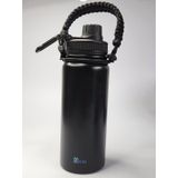 Garrafa De Água Isolada De 600 Ml Com Alça De Corda Paracord