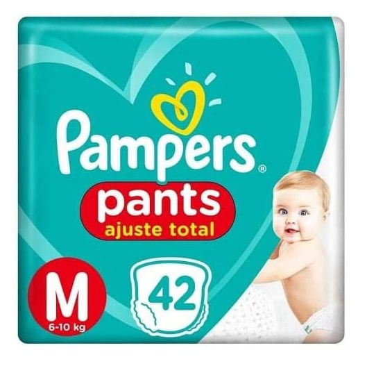 Fralda Pampers Pants Ajuste Total Tamanho M 42 Unidades