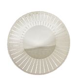 Saladeira  Vazada Redonda De Plástico 24,5cm Multiuso Media  - Branco