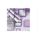 Rolo De Papel De Parede Autoadesivo Cube Lilac Design 10m X 60cm