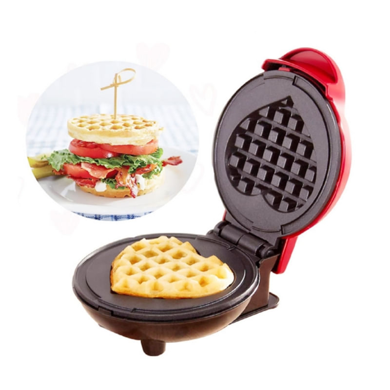 Máquina De Waffles Corazon Mini Electric 350w 220-240v