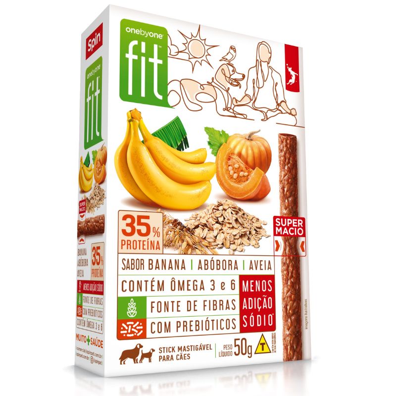 Petisco Palito Para Cães Fit Banana Spin Pet 50g