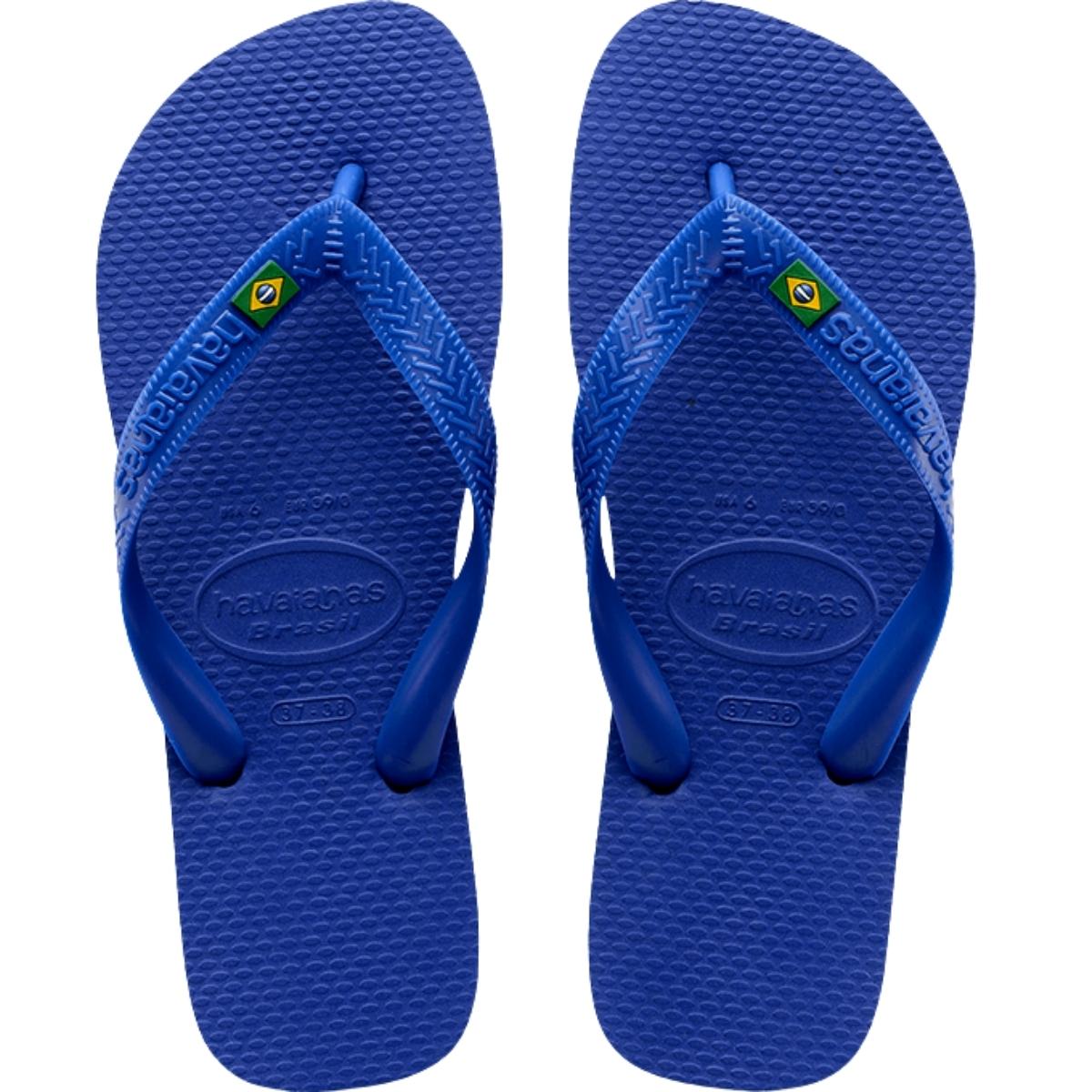 Chinelo Masculino De Dedo Casual Havaianas Brasil 4000032 - Azul Naval - 41