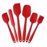 Conjunto De Utensílios De Cozinha, Espátulas De Silicone, 6 Peças, Antiaderentes