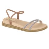 Sandalia Beira Rio Tira Pronta Pele Strech Ref 8488.113.26510.93929 Crème/aurora Boreal 035