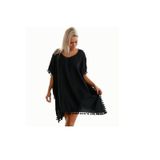 Vestido De Biquíni Beach Outlet Feminino Semitransparente Preto