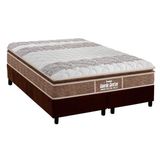 Cama Box King: Colchão Anatômico Probel D33/ep Guarda Costas Próintense Plus + Base Crc Suede Brown(193x203)