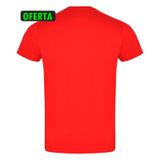 Camiseta De Algodão Vermelho Atômico Unissex De Manga Curta Casual