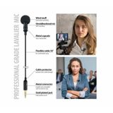 Lapela De Microfone Condensador Lavalier Para Telefones Celulares