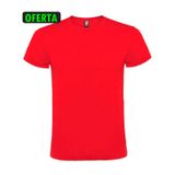 Camiseta De Algodão Vermelho Atômico Unissex De Manga Curta Casual