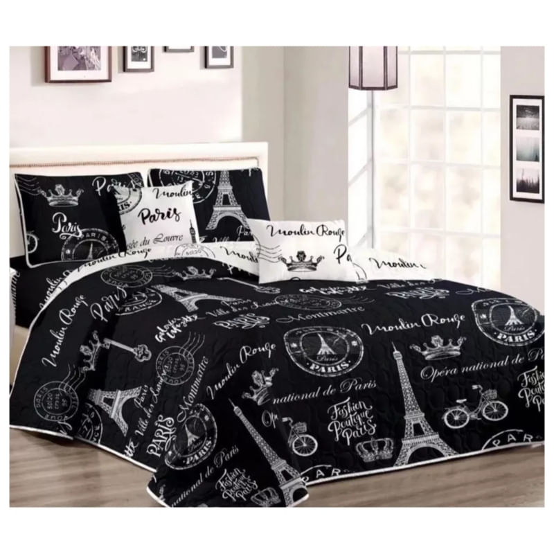 Cama Capa King Size 250x280 Cm Rouss Paris Design Black