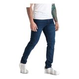 Calças Jeans Masculinas Finas Com Elástico Azul Escuro Tamanho Mosaico S-xl